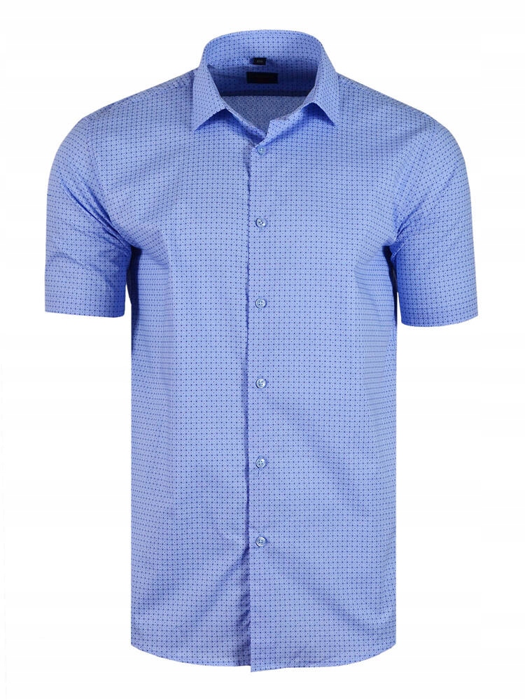Košile S Modrými Vzory, Krátký Rukáv, Velká Velikost 48/49
