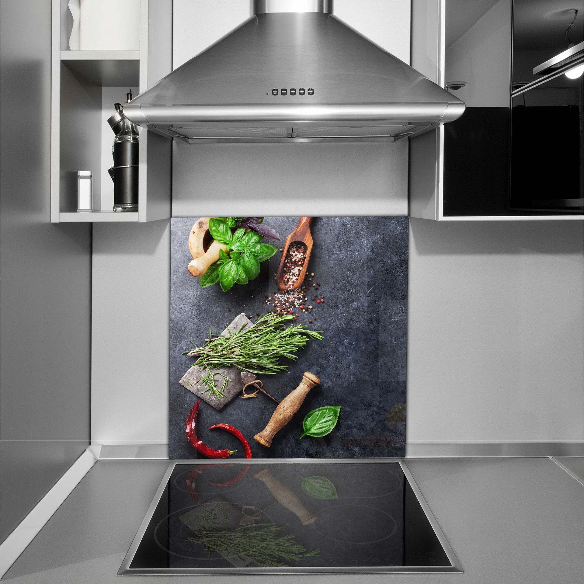 panel szklany dekor 65x65 M zioła przyprawy Marka Follow The Glass