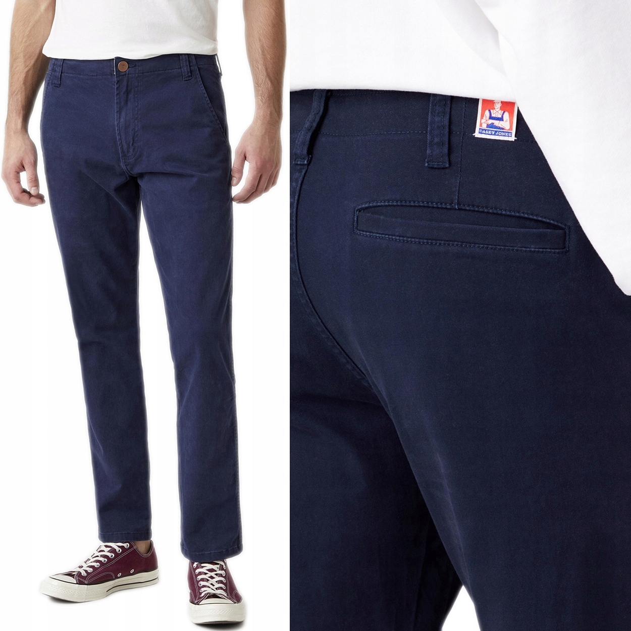 Wrangler Casey Jones Chino modré bavlněné látkové kalhoty W30 L32