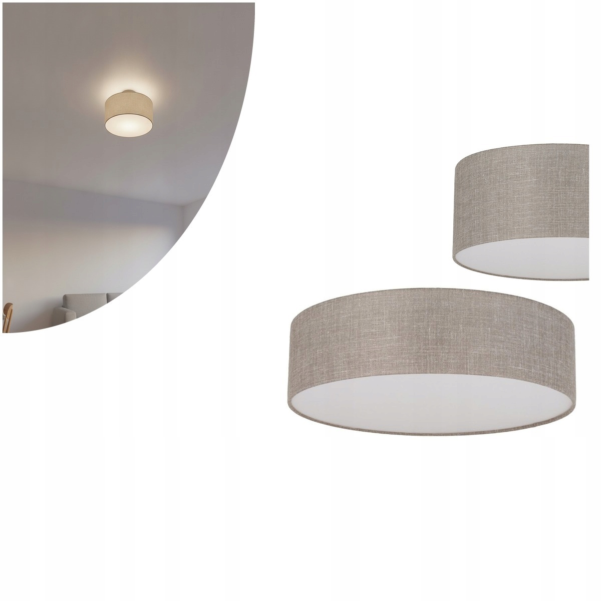 Stropná lampa Rondo Linen 450 5636 Tk Lighting