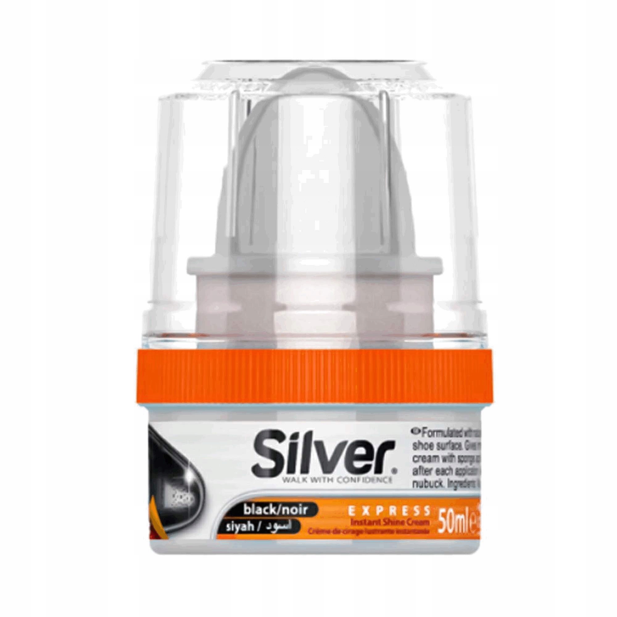

Silver Pasta do butów z gąbką 50ml czarna