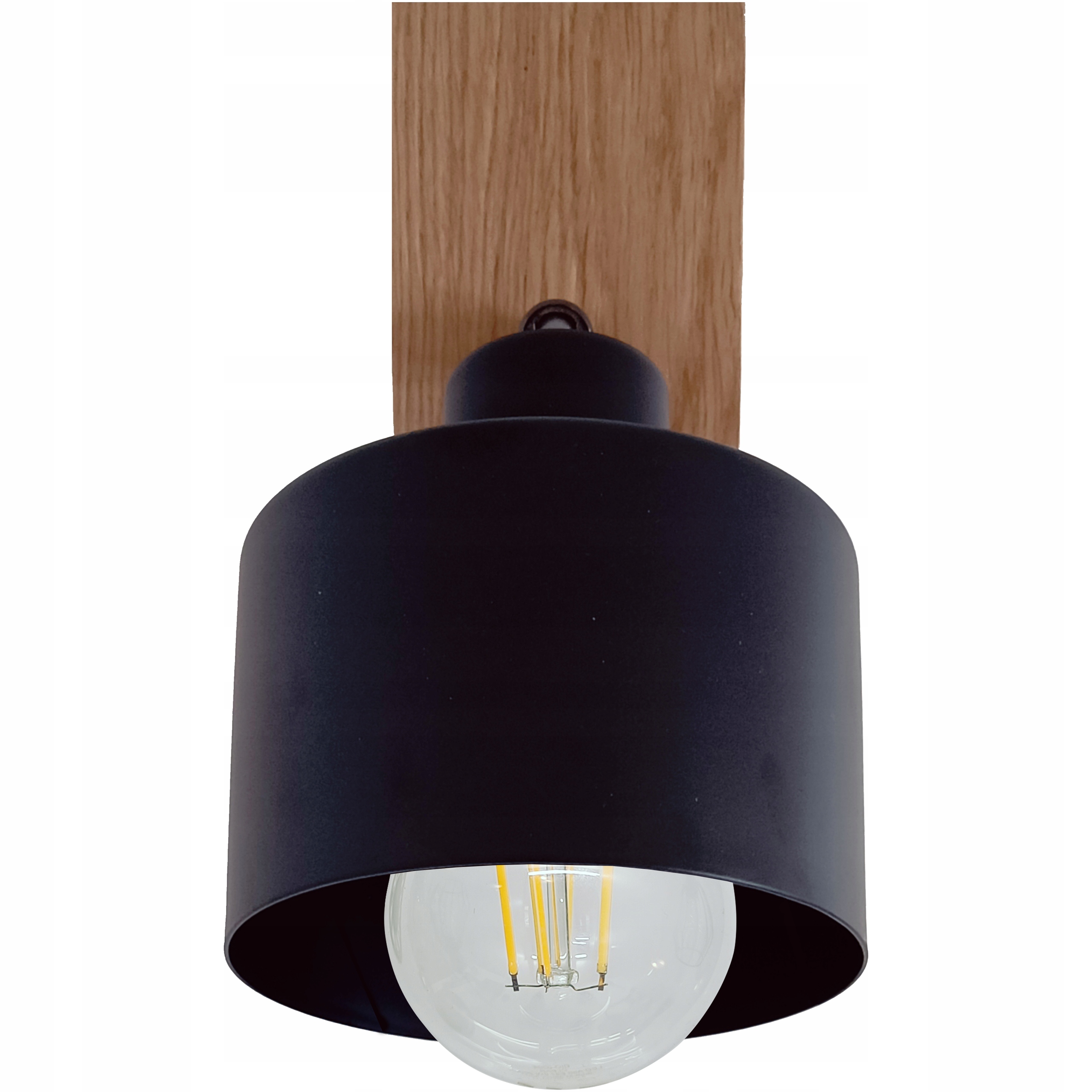 Kinkiet ścienny lampa ścienna Diana loft drewniana Dąb 1x klosz Stylowa