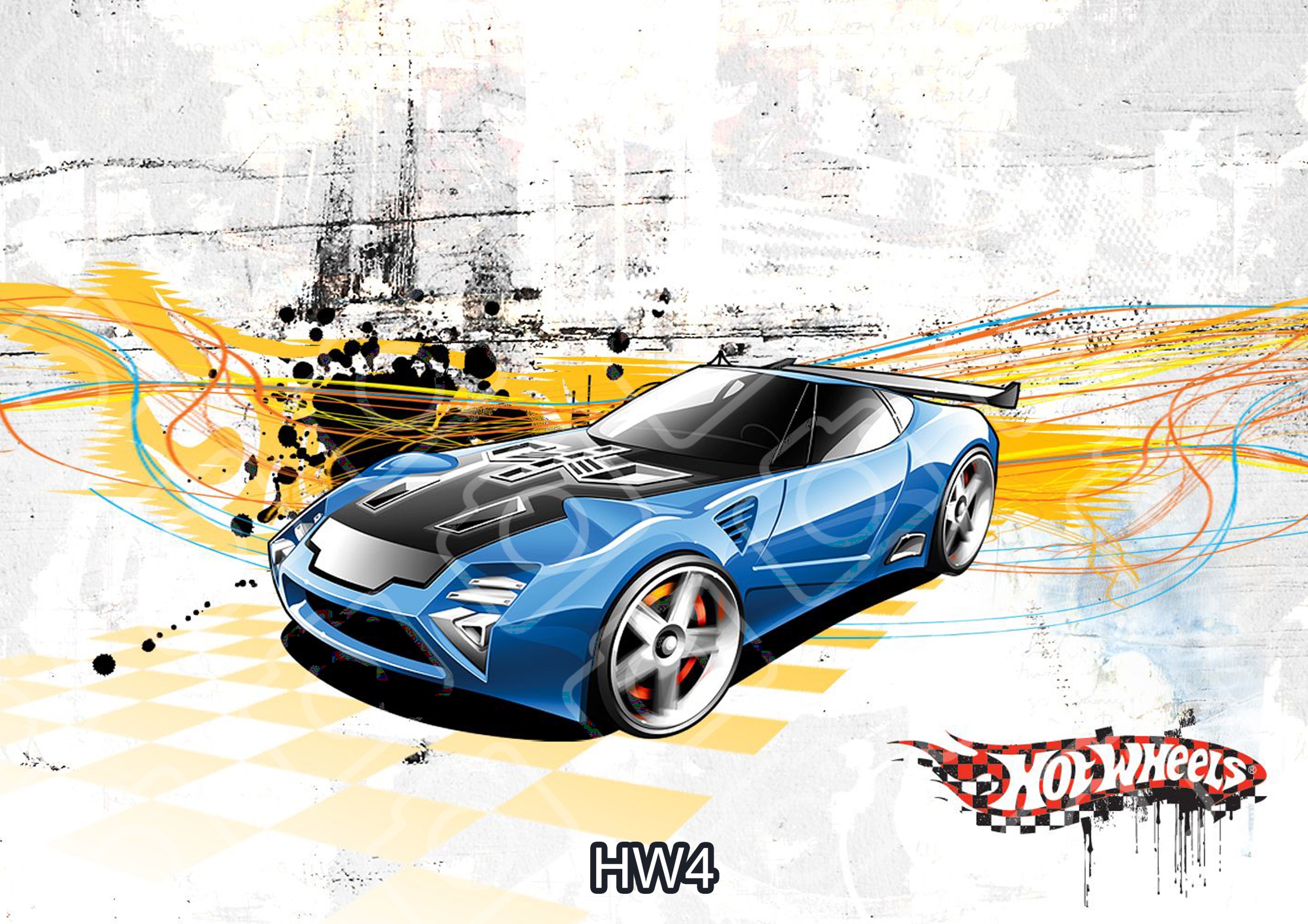 Opłatek na Tort HOT WHEELS CARS Wydruk Waflowy A4 Typ opłatek na tort