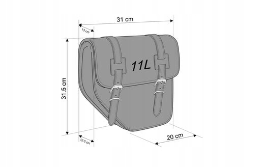 Kožená sedlová taška Customacces Ibiza API001N čierny pár API001N