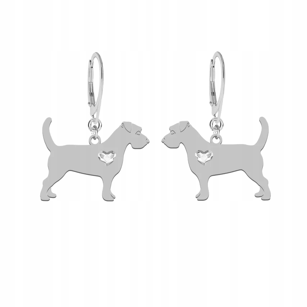 Stříbrné Náušnice se psem Jack Russell teriér Hrubosrstý 925 Šperky