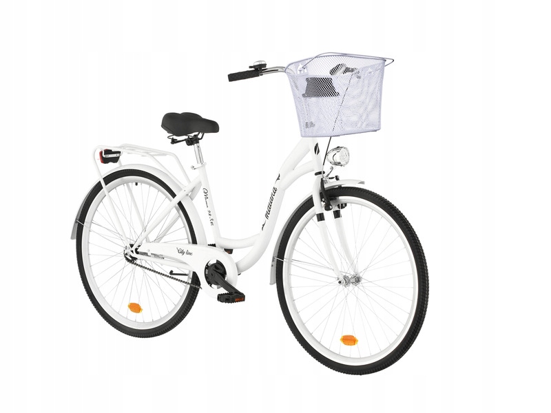 Rower miejski Indiana Moena 28 cali damski Kosz Vögel VKS-102WH Stalowy