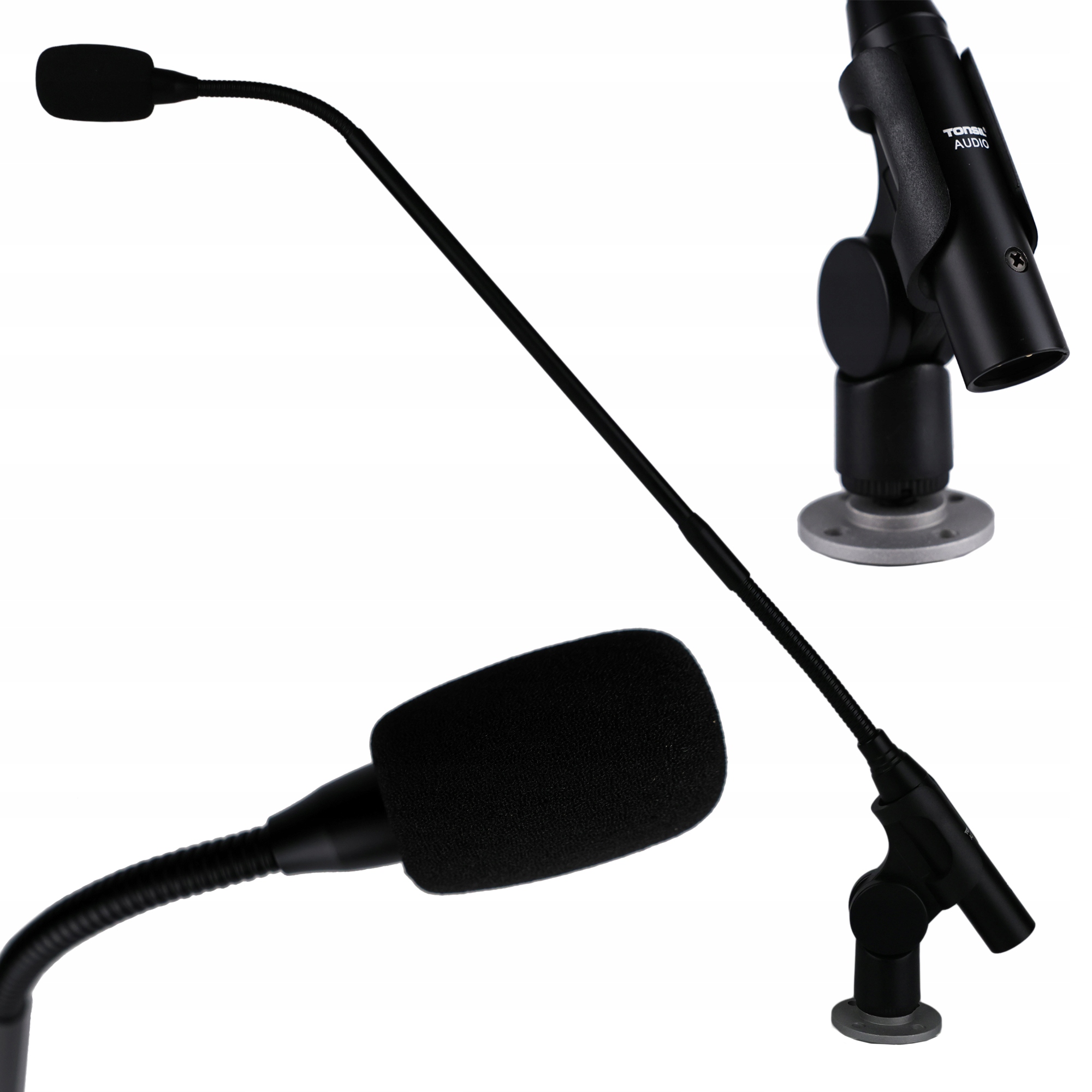 Konferenční kondenzátorový mikrofon Tonsil G06 – 435 mm (husí krk)
