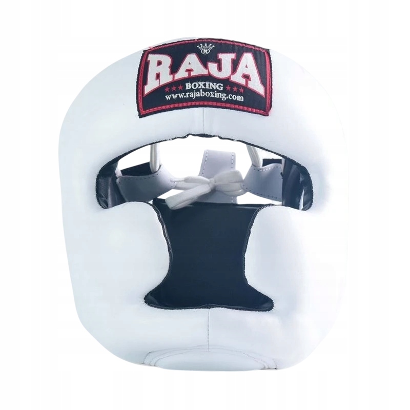 boxerská helma raja synthetic leather M Bílá