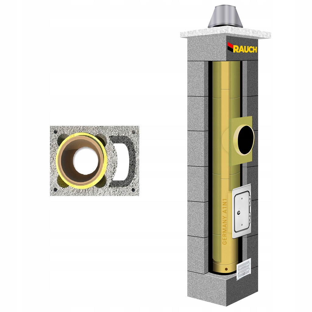 System kominowy RAUCH 5 m komin fi 200 systemowy