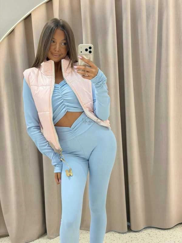 Modelovací komplet Dámská halenka legíny Mia Maison Modrá M