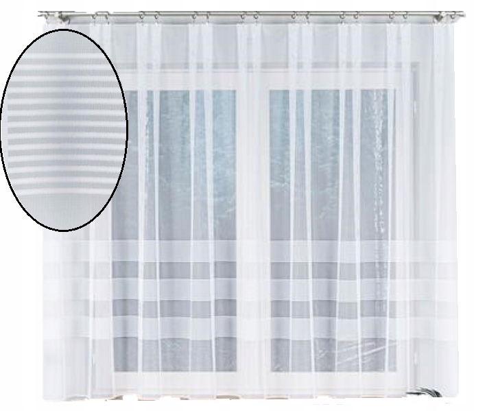 

Firana gotowa Justi wys 160x500cm żakard krótka