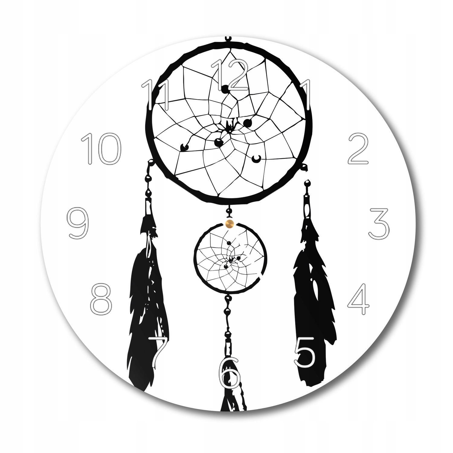 

Łapacz snów okrąg zegar szklany fi 30 do pokoju