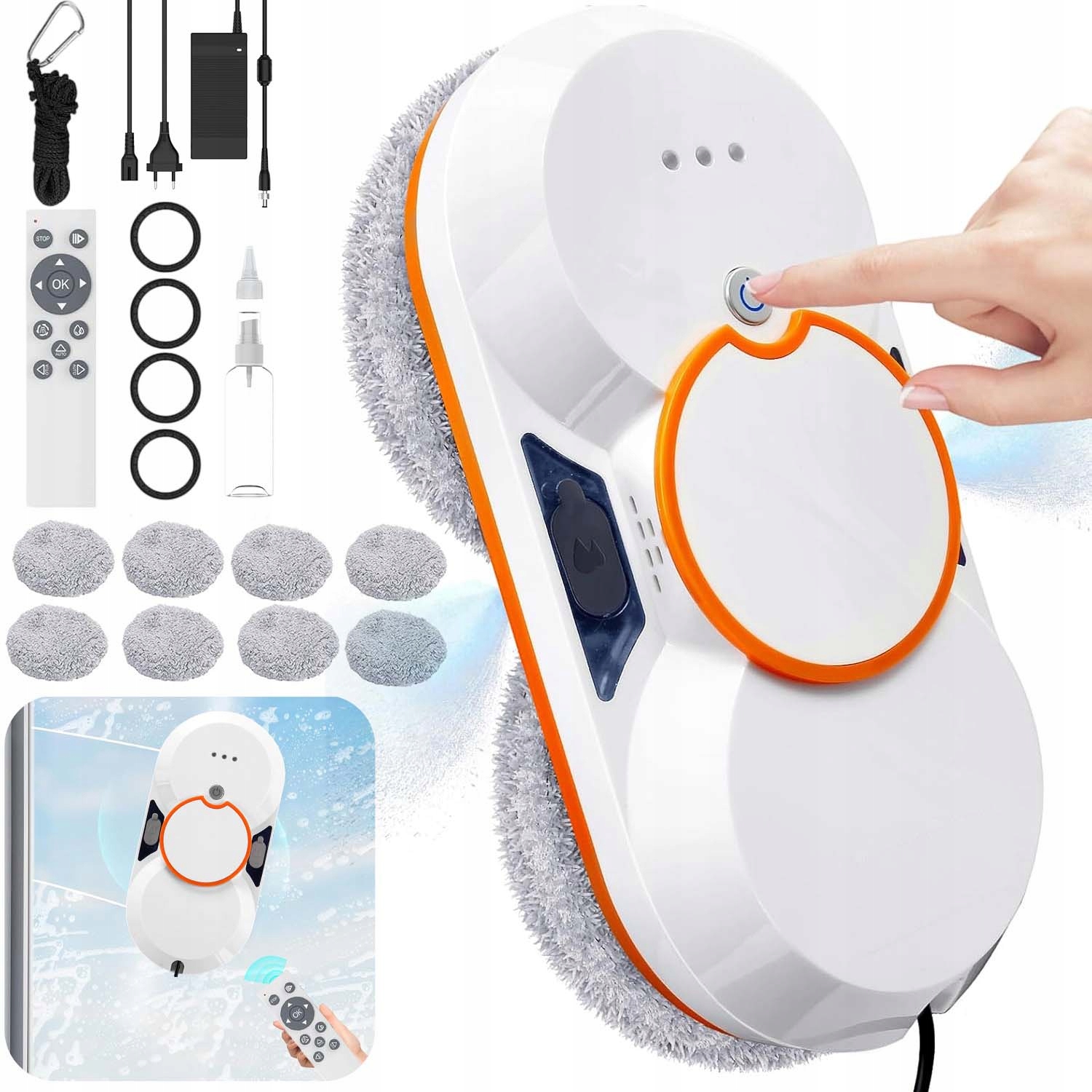 Chytrý Robot Na Mytí Oken, Skel, Zrcadel, Auto-ostřikovač, Myčka, Sada