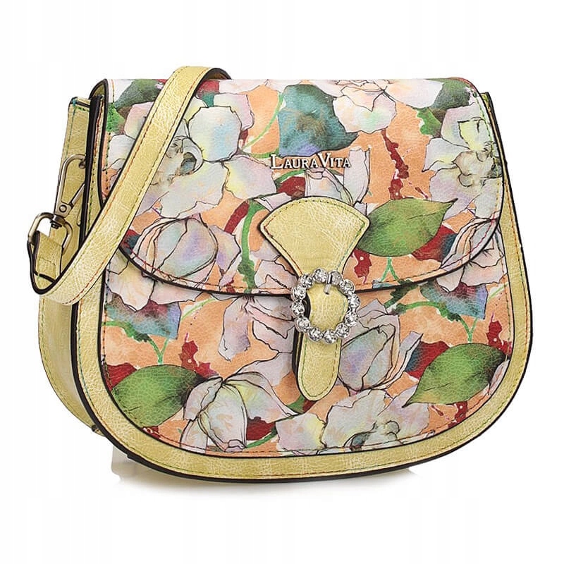 Originální barevná kabelka přes rameno Laura Vita Axona 04 Jaune ZC201004-1B