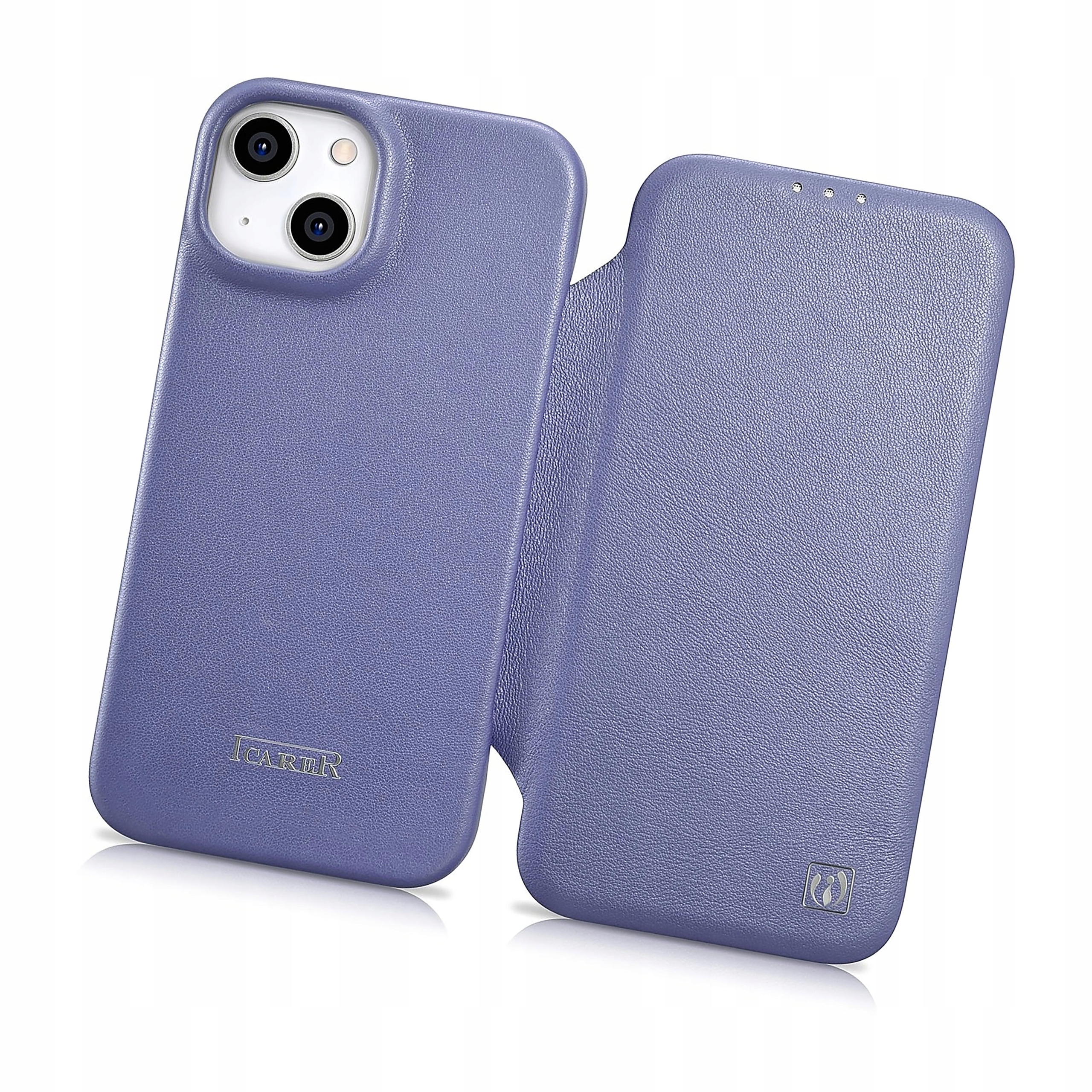 iCarer Ce Premium Leather Folio Case skórzane etui iPhone 14 Plus MagSafe