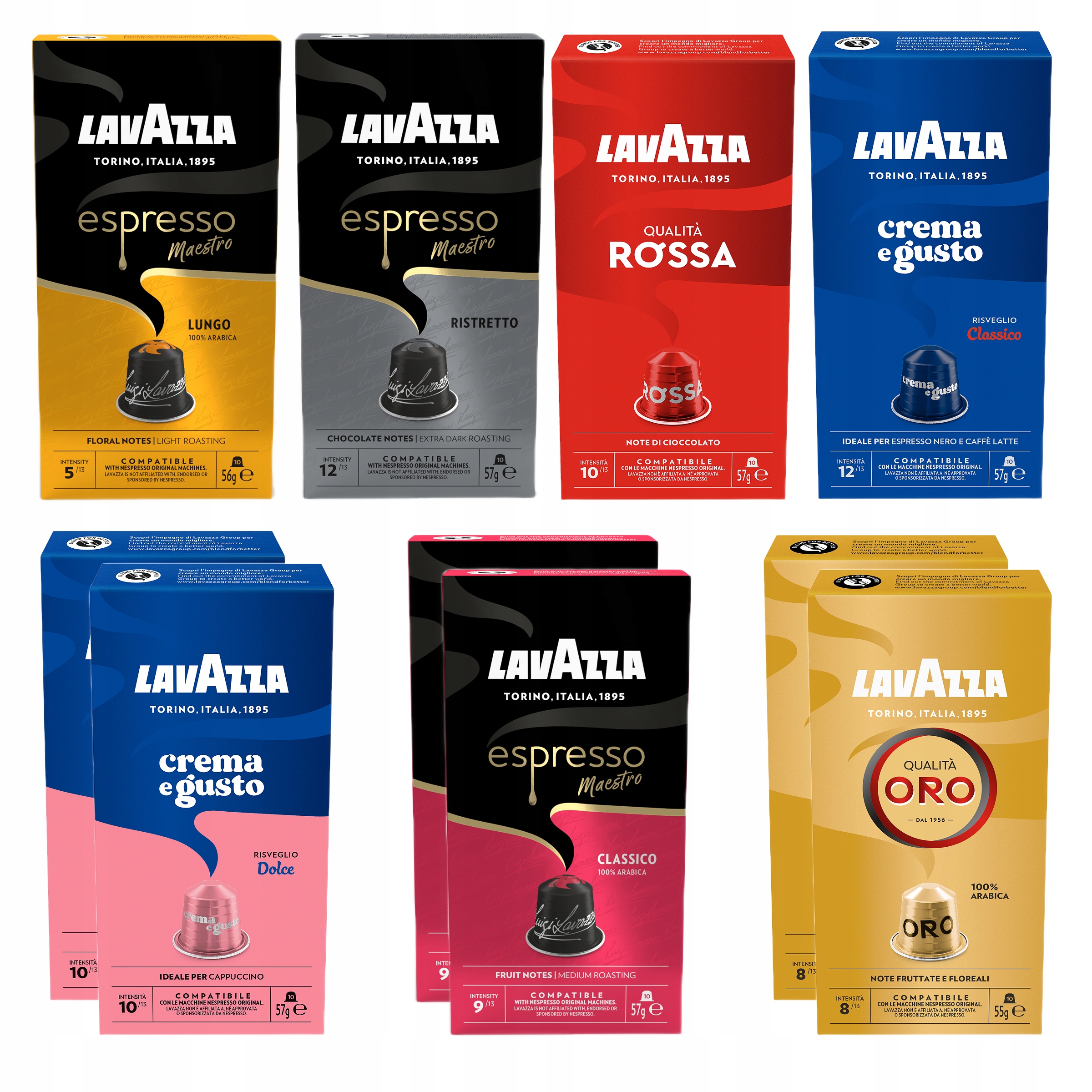 Kapsułki do Nespresso 100szt Lavazza Mix 10x10szt.