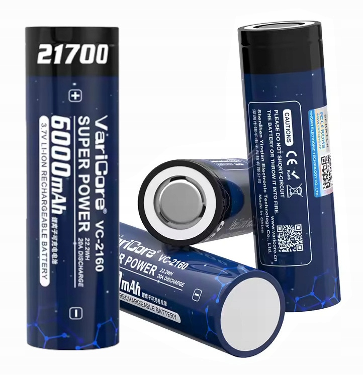 Akumulátor baterie s článkem VariCore VC-2160 21700 Li-ion 3.7 V 6000 mAh 4ks