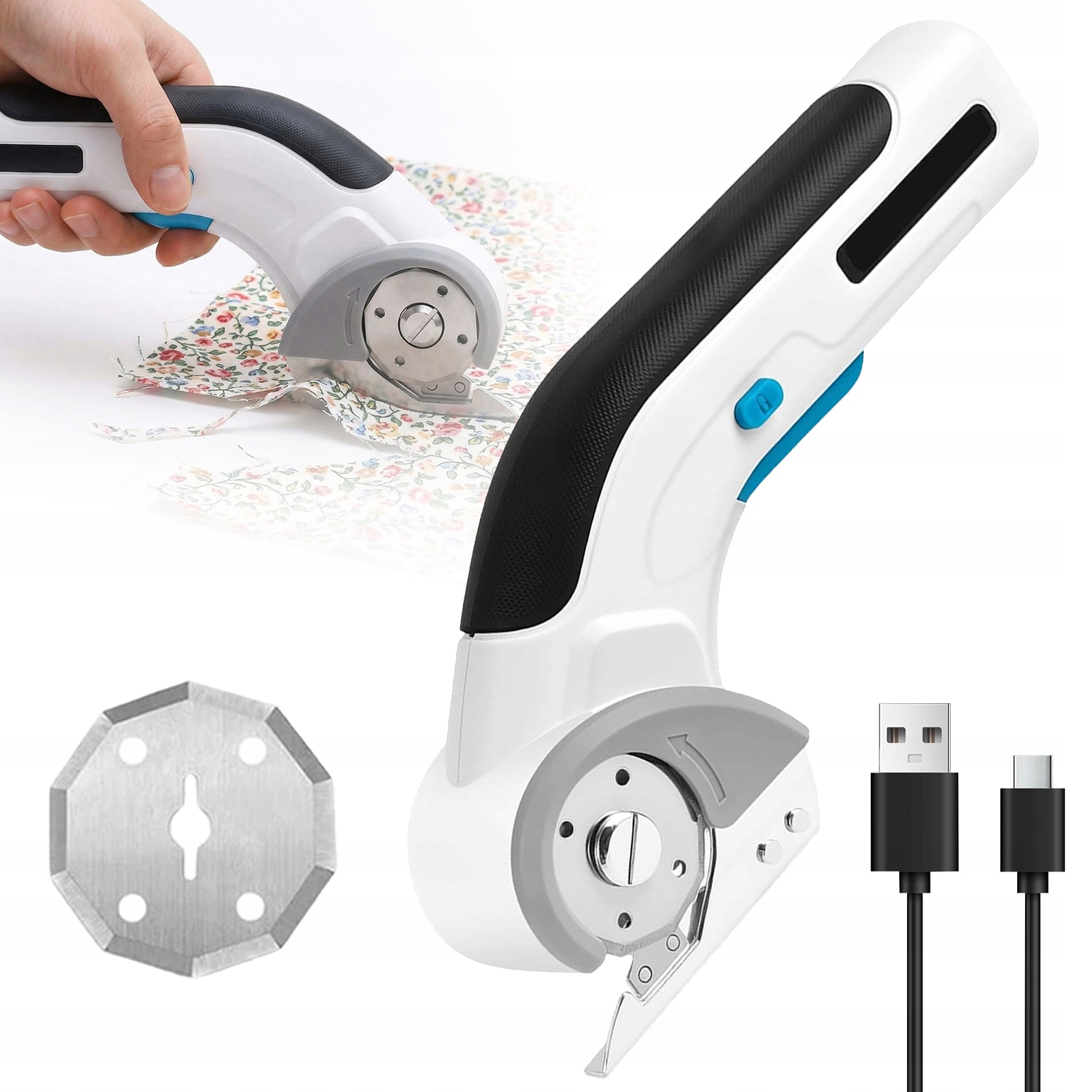 Elektrické Bezdrátové Nůžky 3,7 V Pro Kartonové A Kožené Tkaniny 2000 Mah