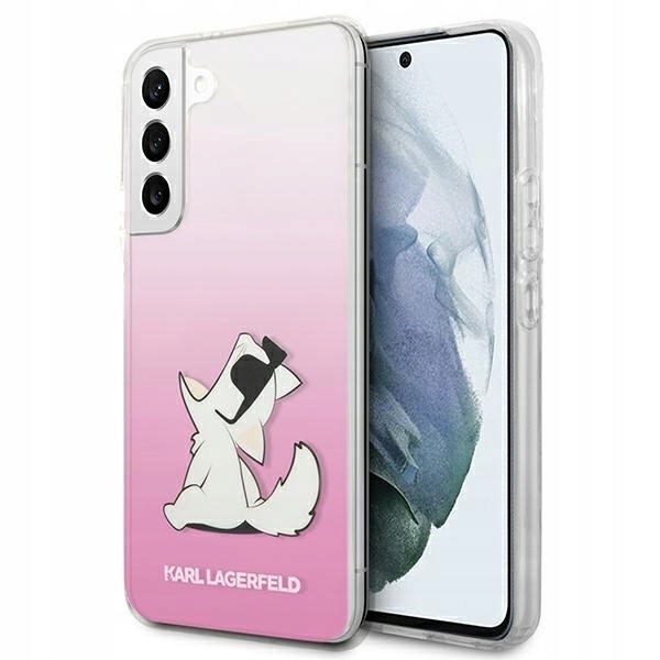 Etui Karl Lagerfeld Choupette Eat na Samsung Galaxy S22+ różowe Karl