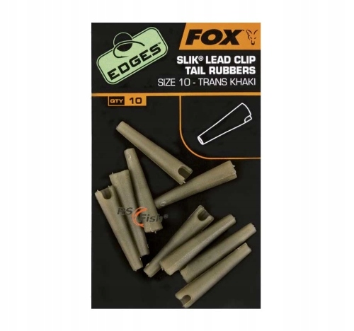 Fox Edges Safety Lead Clip Tail Rubbers size 10 CAC480