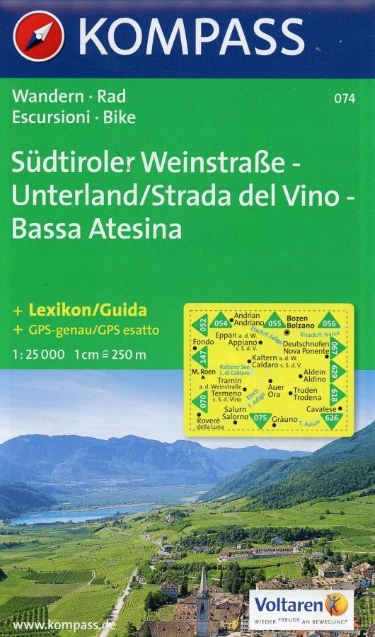 Sudtiroler Weinstrasse mapa turystyczna 1:25 000
