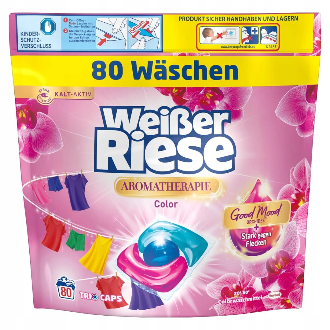 Weisser Riese Aromatherapie Kapsle Na Praní Color Caps Orchidej 80ks
