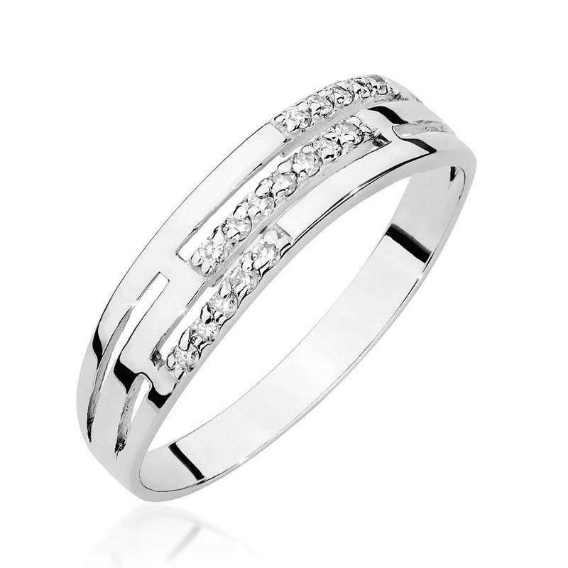 

Pierścionek Z Białego Złota Z Brylantami 0,15ct