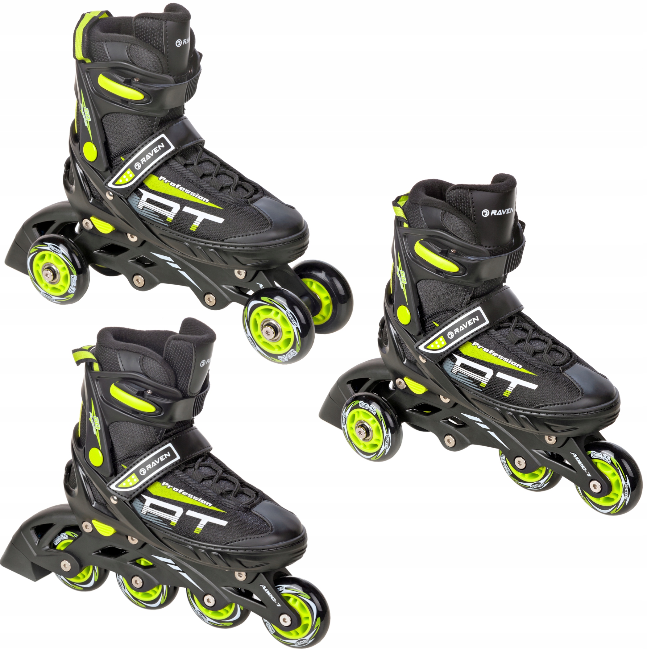 

Rolki Wrotki 3w1 Raven Profession Black/Lime 35-39