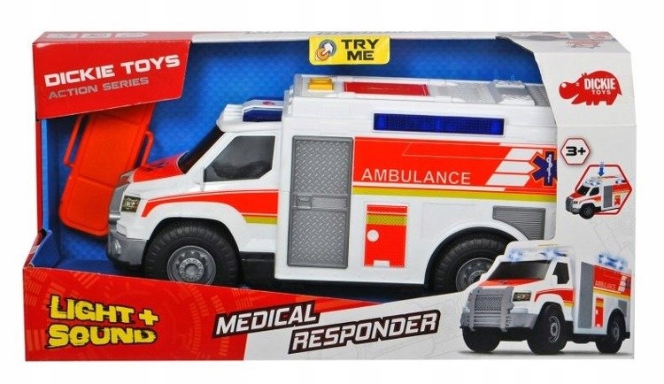 DICKIE TOYS Ambulans Action Series 30 cm 203306002 Wiek dziecka 3 lata +