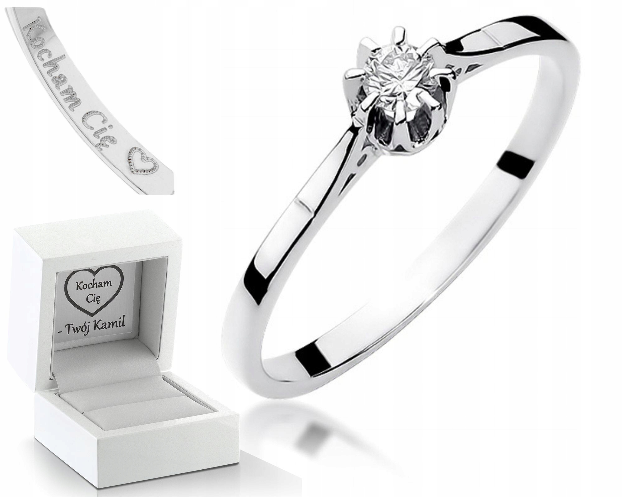 Prstýnek S Briliantem 585 Gravírování Bonus Zlato