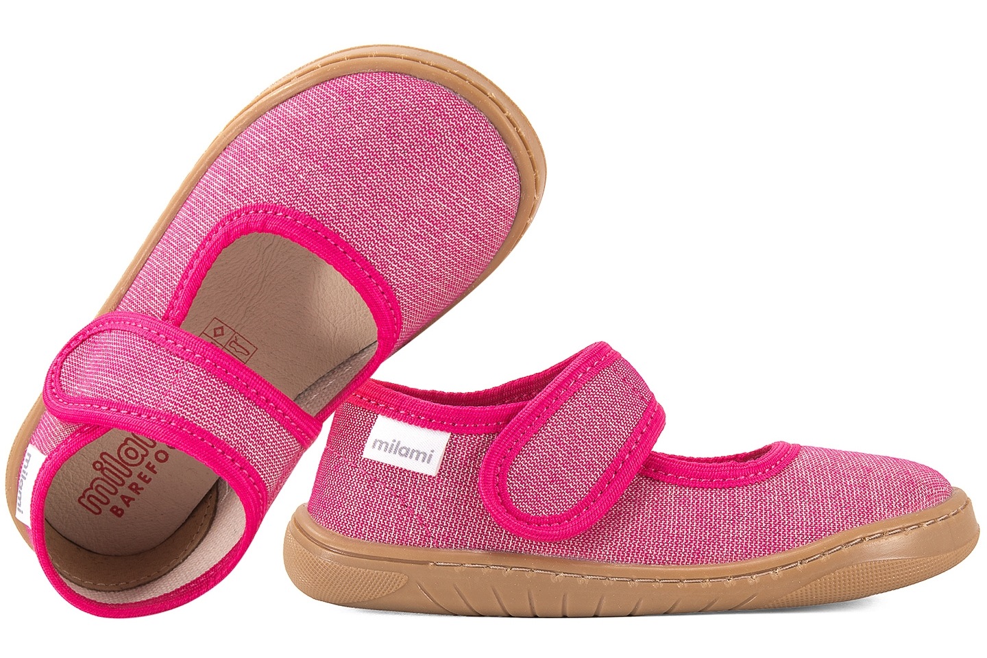 Milami BF5-BR-39 Barefoot Balerinki Tekstylne Domowe Kapcie Papcie 27 róż