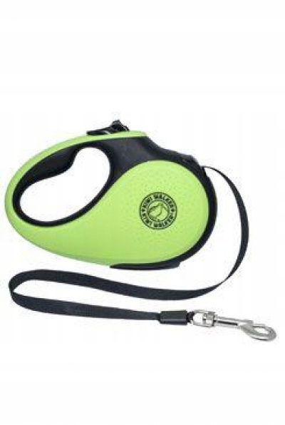 Levně Vodítko samonavíjecí 15kg/5m zeleno/černá Kiwi