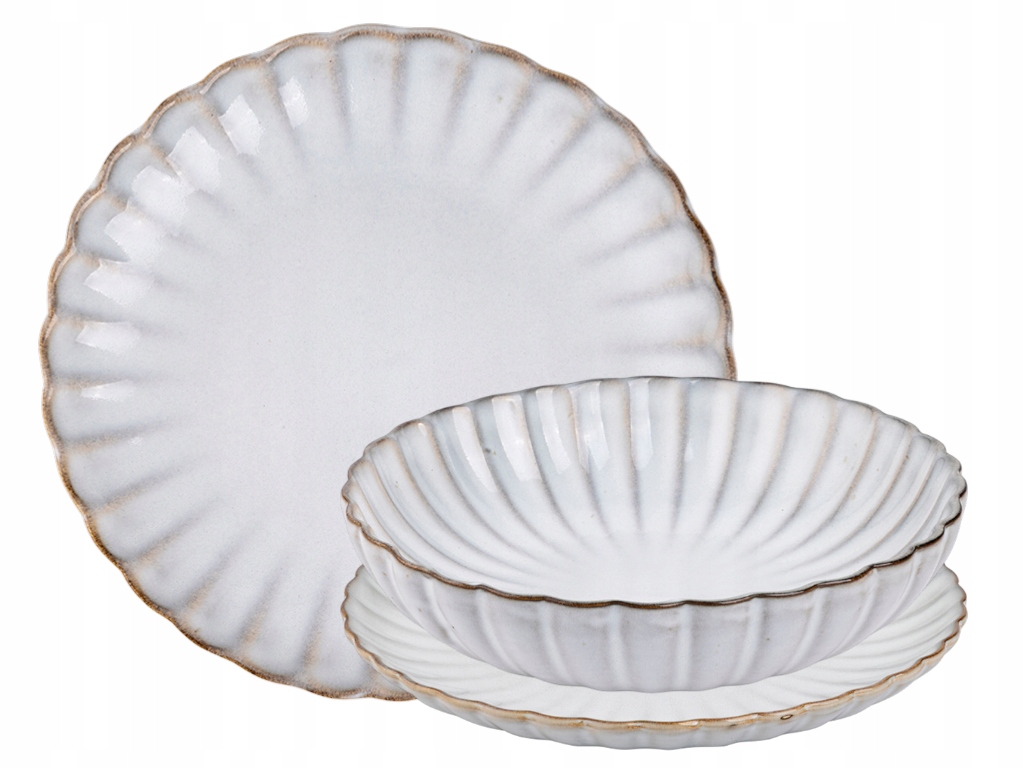 Zestaw obiadowy 18 el Florina Atlantica szary na 6 osoby