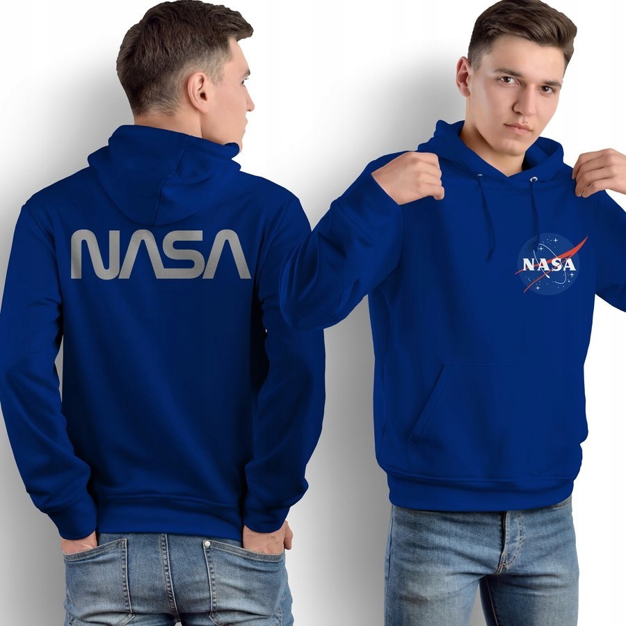 

Bluza męska Nasa, kangurka Z Odblaskiem, nieb. 2XL
