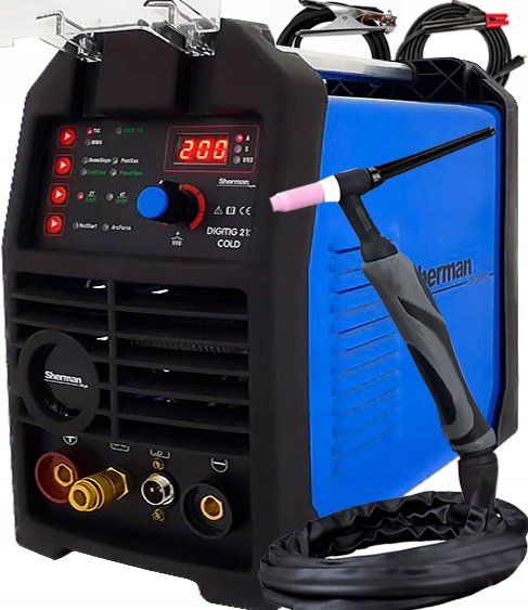Spawarka Tig Hf 200A Sherman Digitig 212 Cold Spot Tig Mma 230V 4T Kubek
