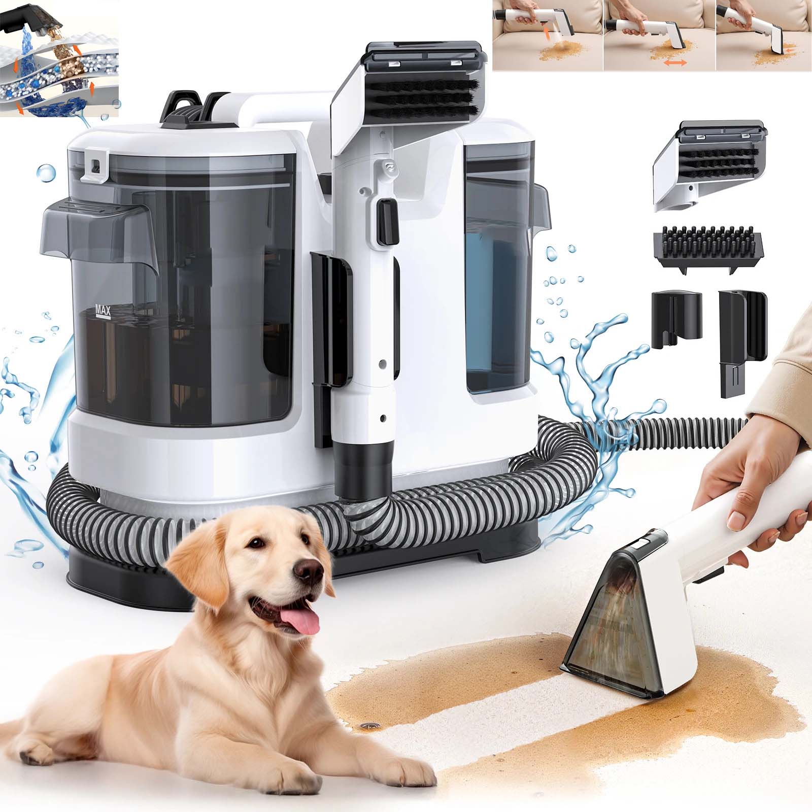 Odkurzacz Piorący Z Parą Steam Spotcleaner 450W Do Sof, Dywanów, Materacy