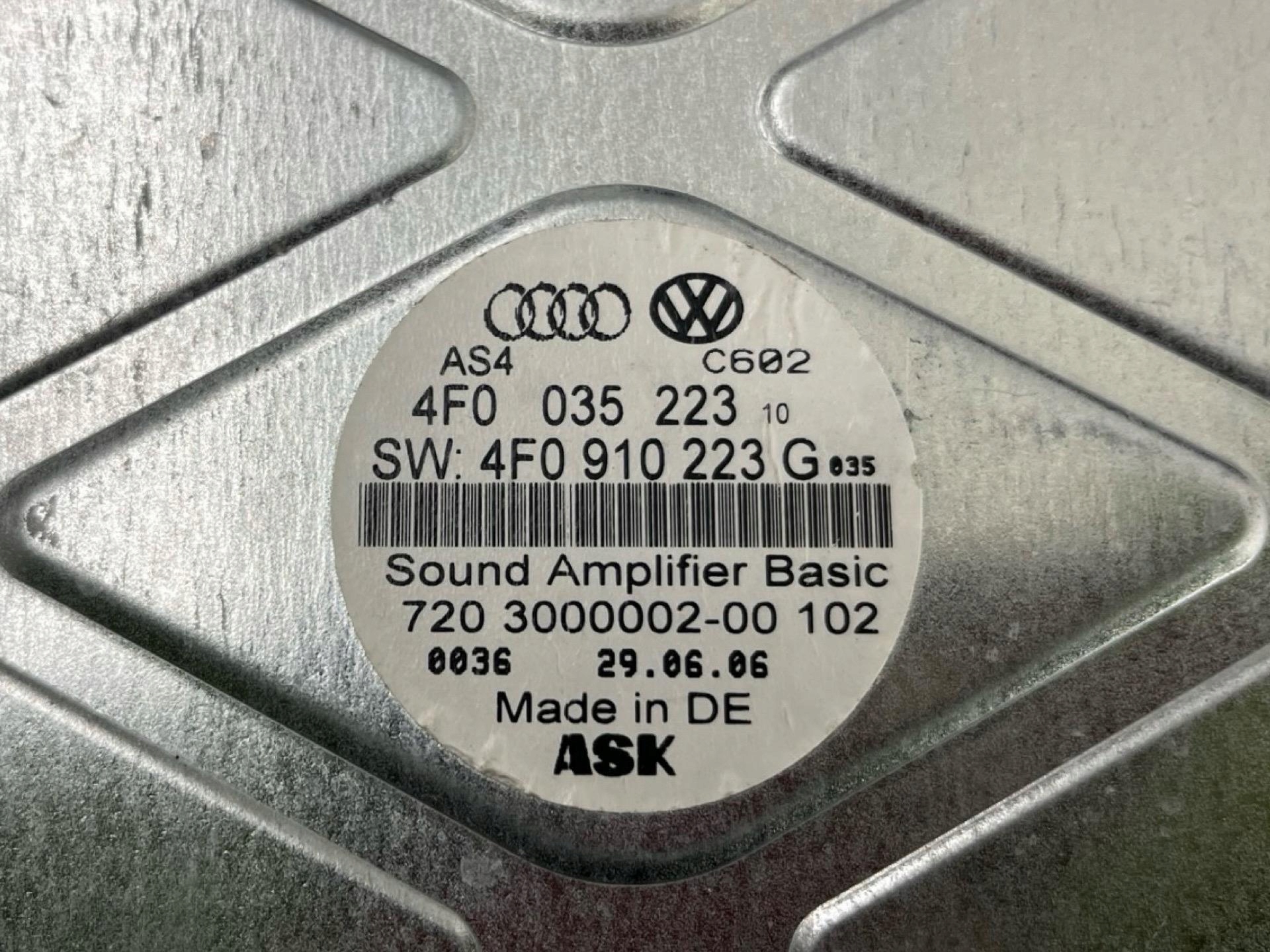 amplifier radia Audi A6 Allroad C6 2006 4F0035223