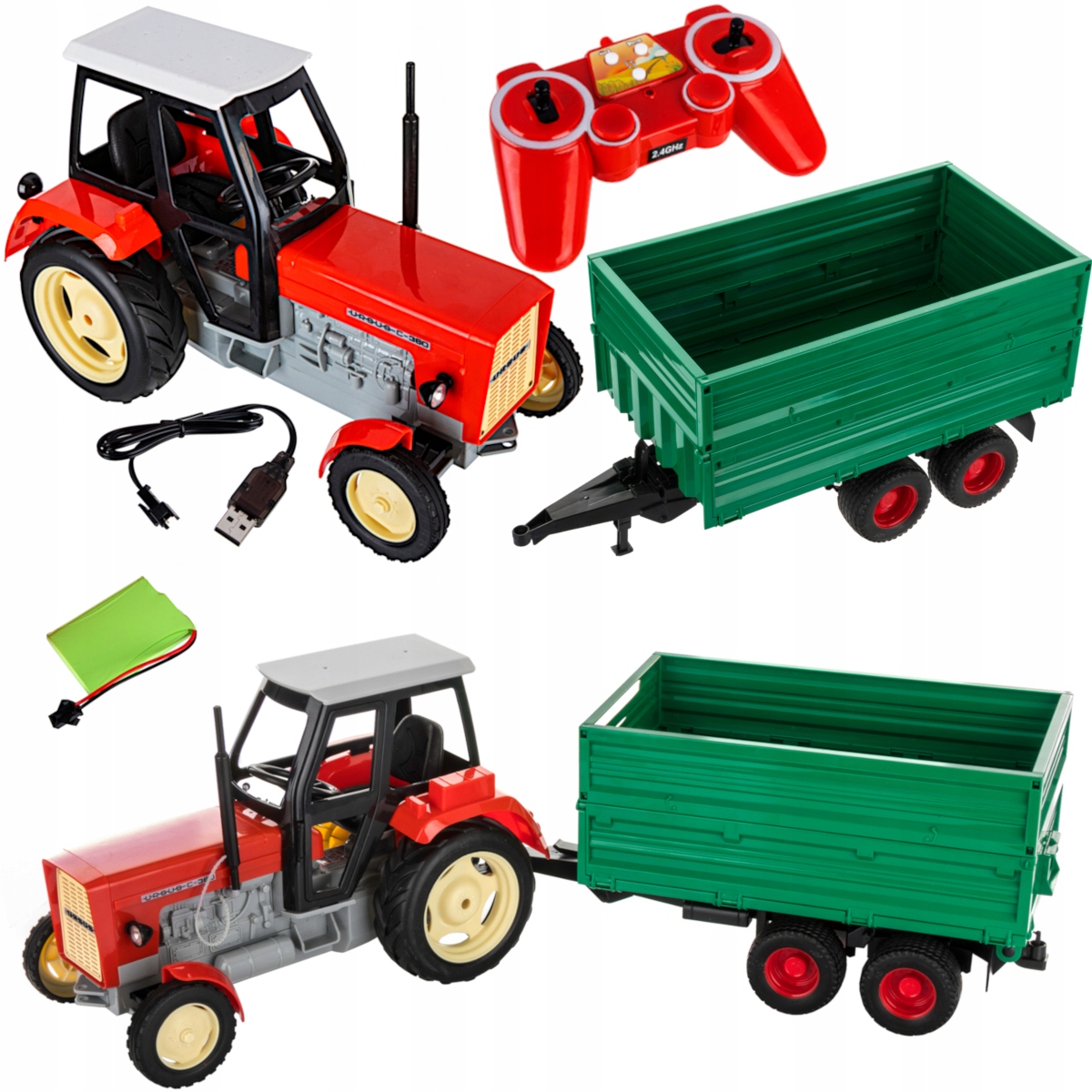 

Zdalnie Sterowany Traktor C-360 Przyczepa Welger