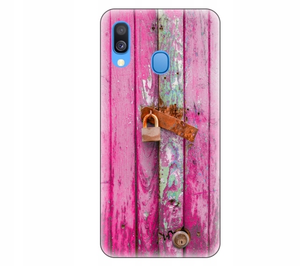 

Etui pokrowiec Samsung Galaxy A40 Rózowe drzwi