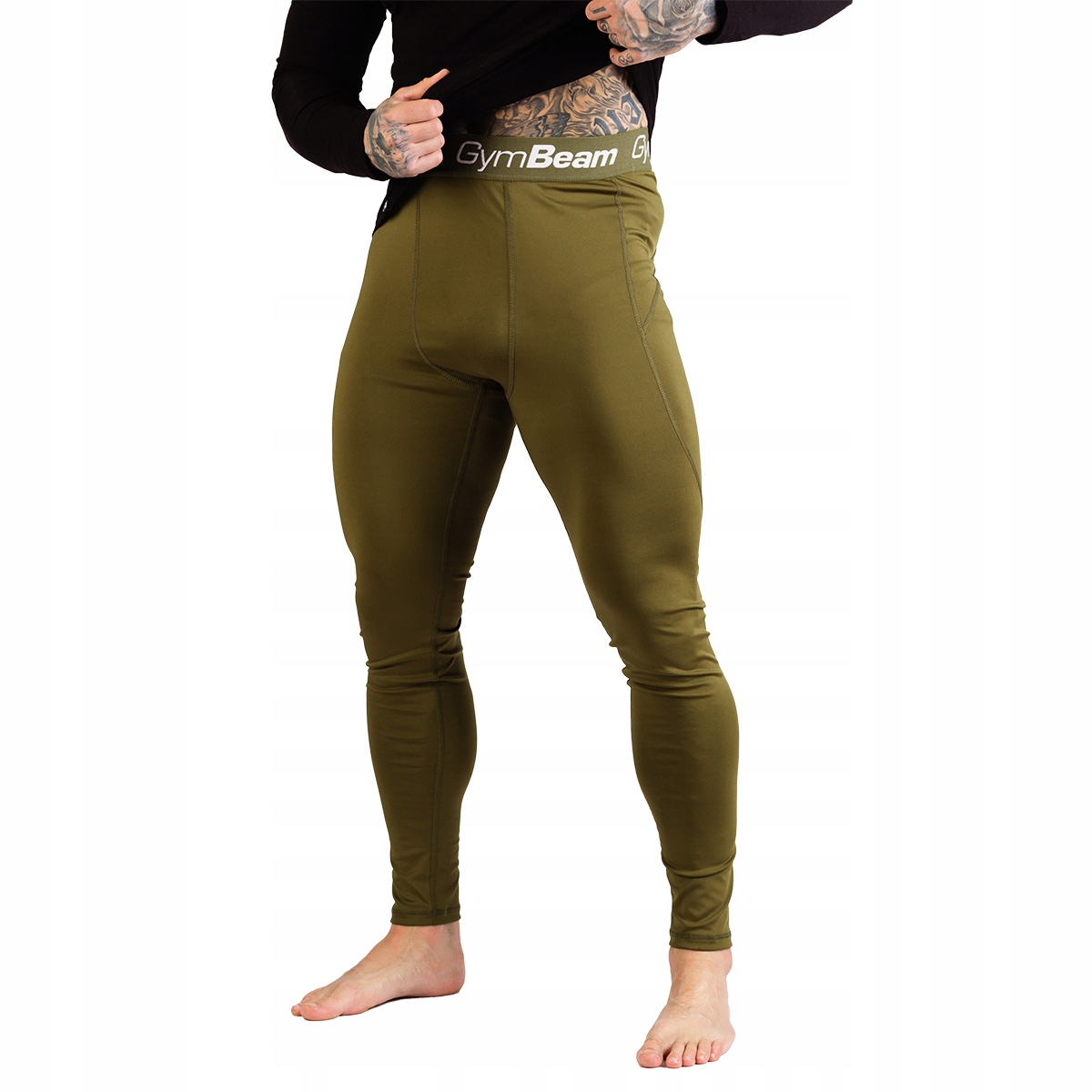 

Męskie Legginsy Sportowe Trening Zielone GymBeam L