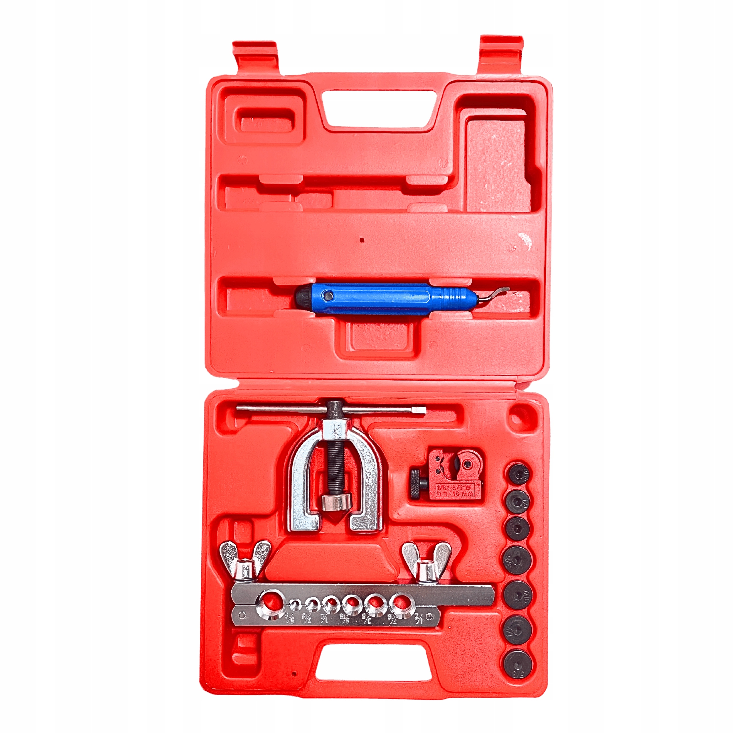 ZESTAW DO ZARABIANIA PRZEWODÓW HAMULCOWYCH 11SZT PRASKA DO RUREK KOŃCÓWEK Marka Allbe