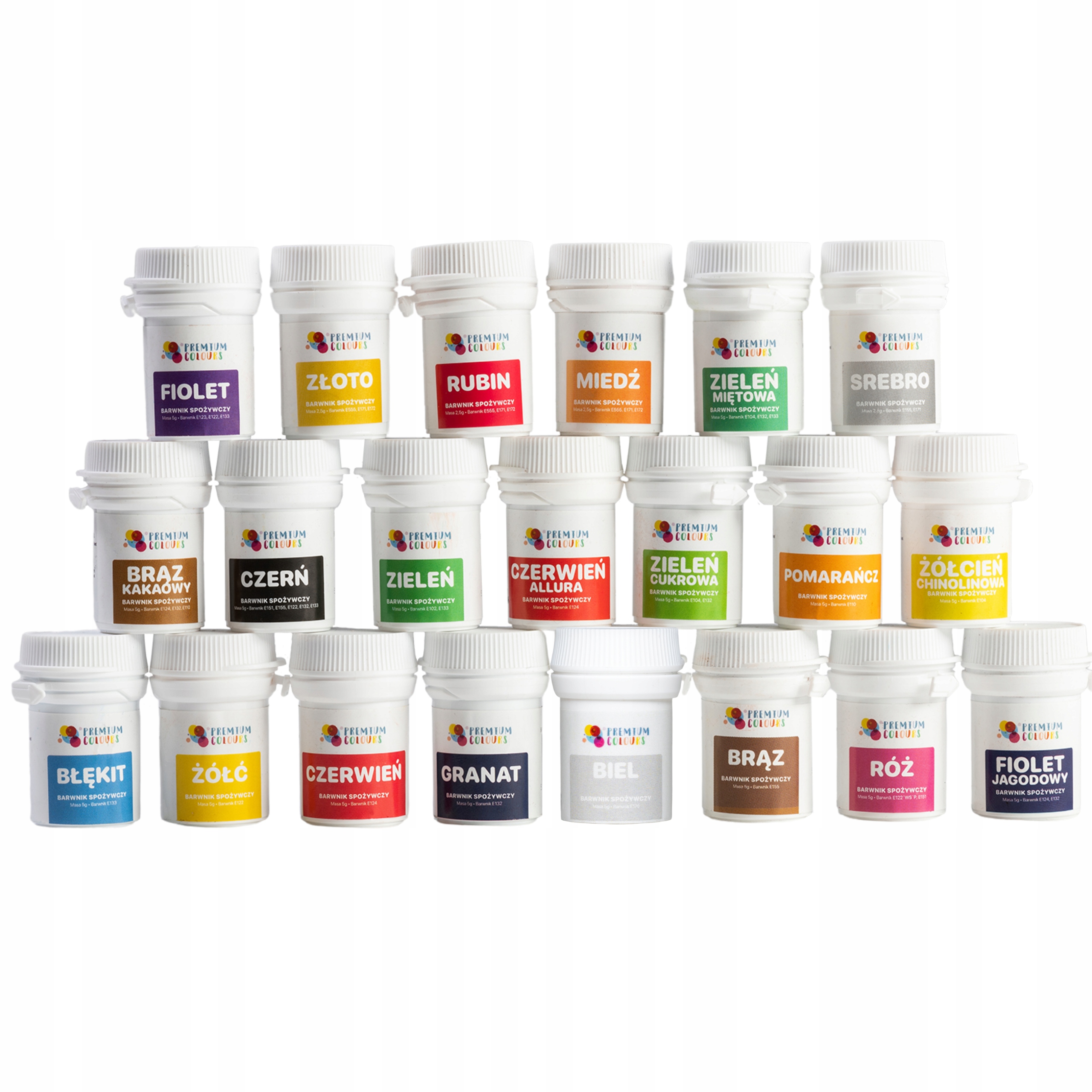 Zestaw Barwników Spożywczych 21 szt
