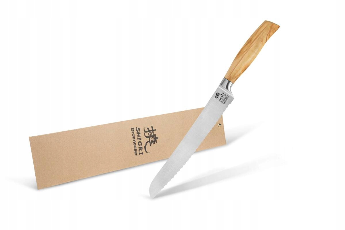 Shiori Hamburg Surai – nůž na krájení pečiva z německé oceli 1.4116