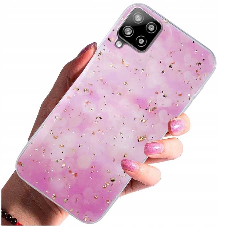 

Etui do Samsung Galaxy A12 M12 Gold Case Szkło