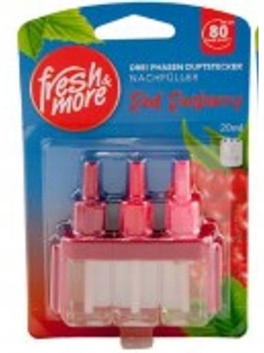 Levně 3x Fresh & More, náplň do osvěžovače, červená malina, 3x 20 ml