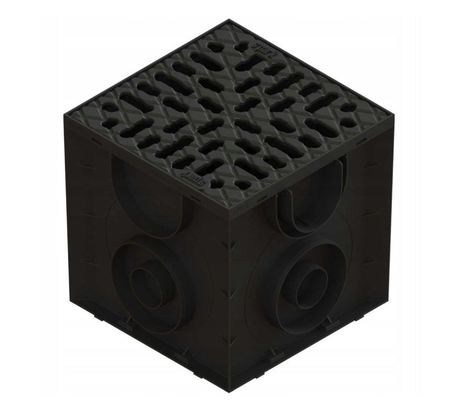 Dvorní šachta 250x250 Odvodnění litinový rošt s košem