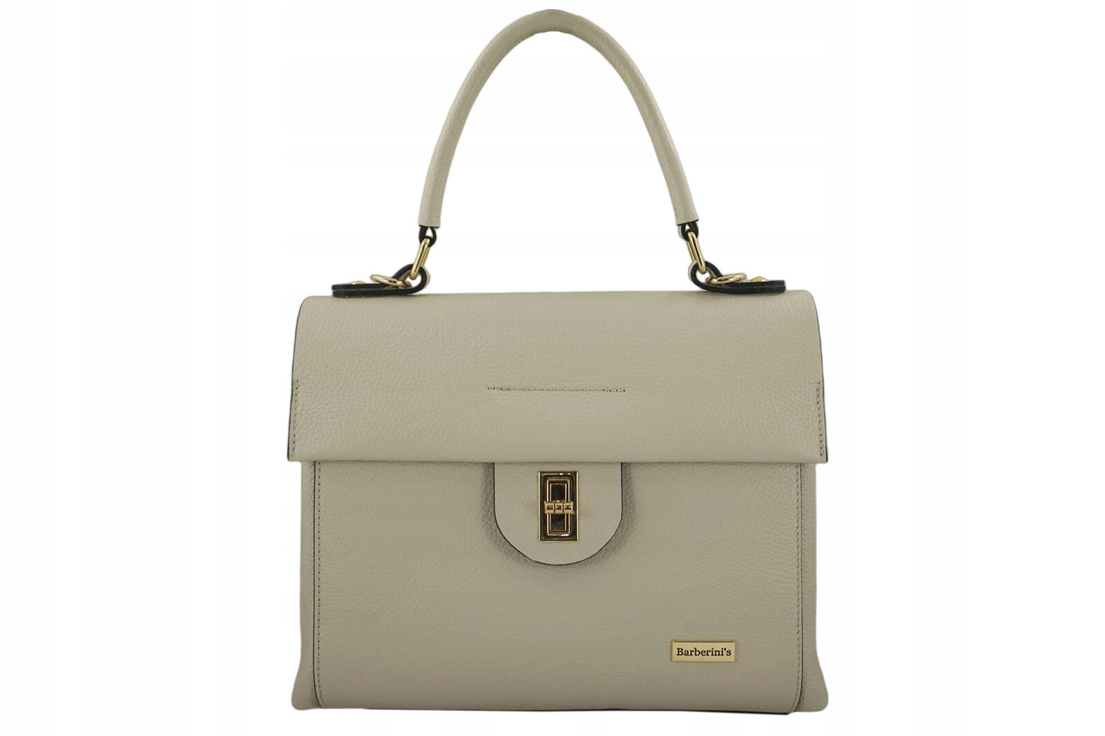 Kožená kabelka kufřík do ruky béžová světlá