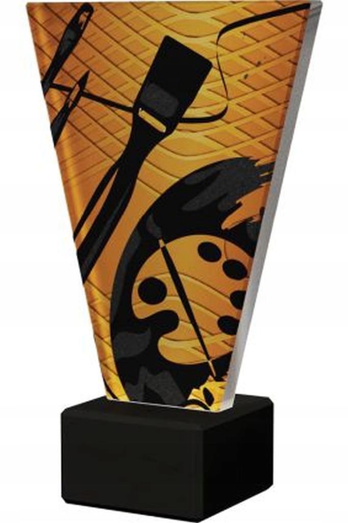 Trofeum szklane Malarstwo VL1-C/PAI/BK 17,5 cm z grawerem