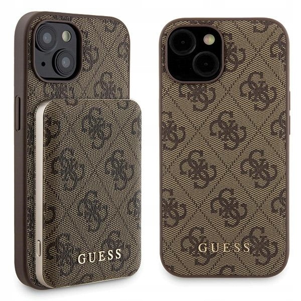 Pouzdro Pro Iphone 15 Guess Hardcase 4G Metal Logo Powerbank 5000MAH Magsafe