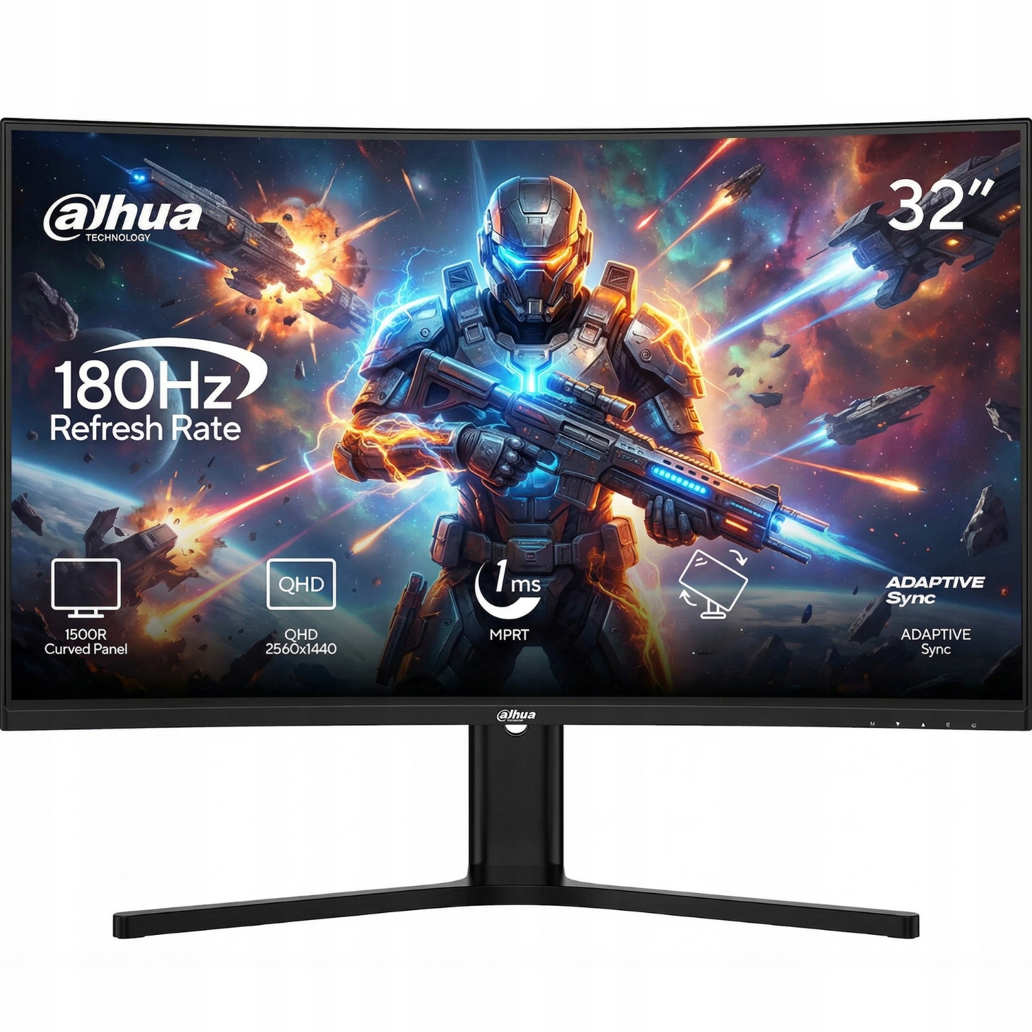 Herný zakrivený Led monitor Dahua 32 palcov 180 Hz 1MS Dp Hdmi Va HDR10+